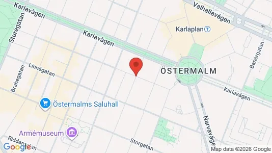 Lägenheter att hyra i Östermalm - kort over placeringen