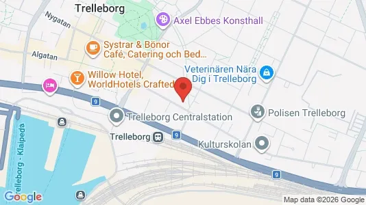 Lägenheter att hyra i Trelleborg - kort over placeringen