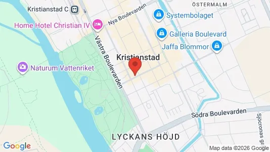 Lägenheter att hyra i Kristianstad - kort over placeringen