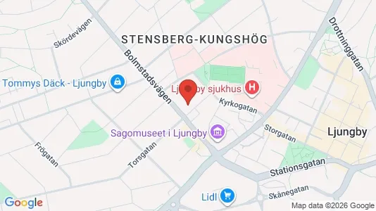 Lägenheter att hyra i Ljungby - kort over placeringen