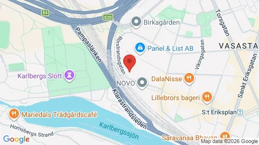 Lägenheter att hyra i Vasastan - kort over placeringen