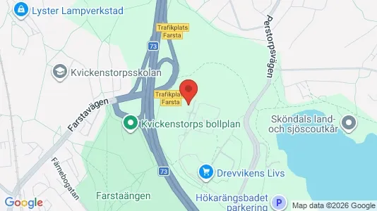Lägenheter att hyra i Huddinge - kort over placeringen