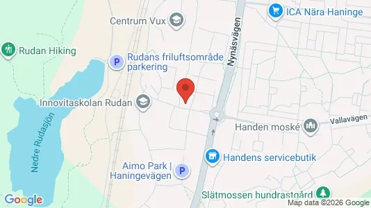 Lägenheter att hyra i Haninge - kort over placeringen