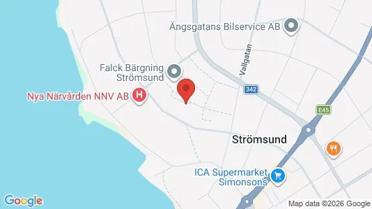 Lägenheter att hyra i Strömsund - kort over placeringen