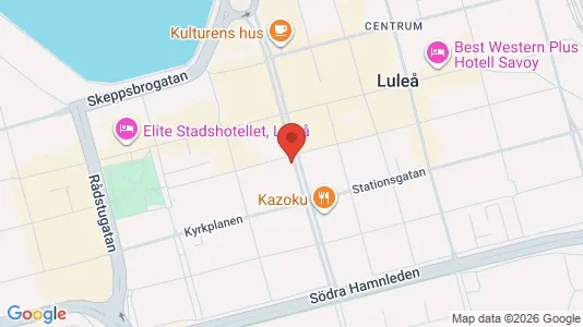 Lägenheter att hyra i Luleå - kort over placeringen
