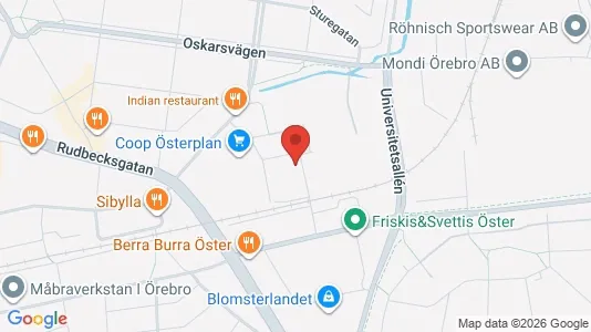 Lägenheter att hyra i Örebro - kort over placeringen