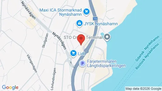 Lägenheter att hyra i Nynäshamn - kort over placeringen