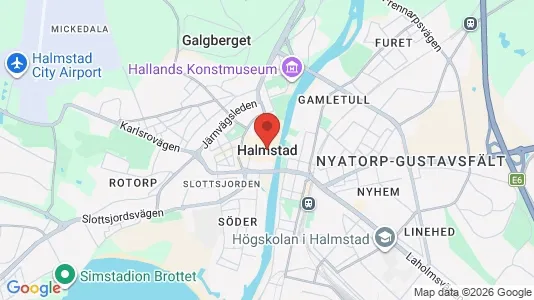 Lägenheter att hyra i Halmstad - kort over placeringen