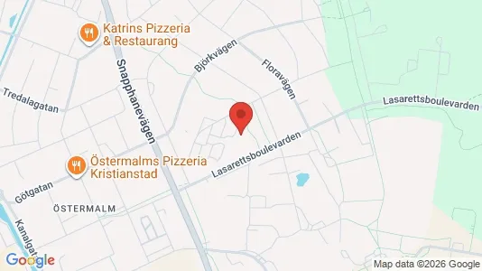 Lägenheter att hyra i Kristianstad - kort over placeringen