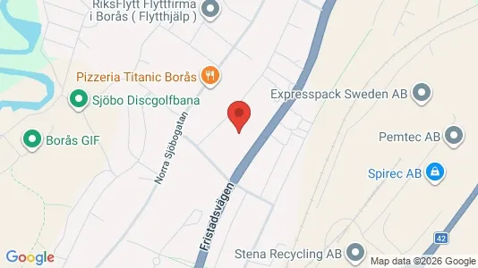 Lägenheter att hyra i Borås - kort over placeringen