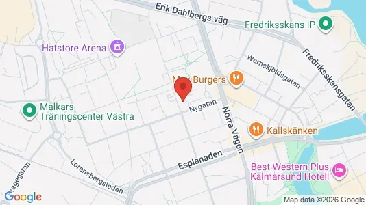 Lägenheter att hyra i Kalmar - kort over placeringen