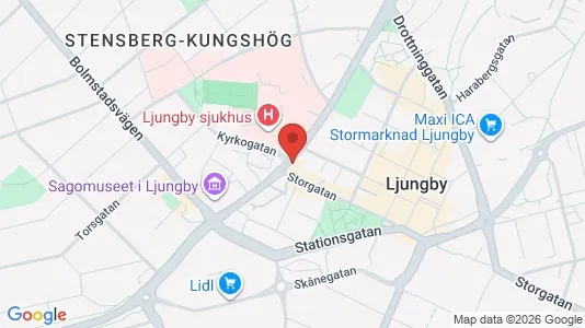 Lägenheter att hyra i Ljungby - kort over placeringen