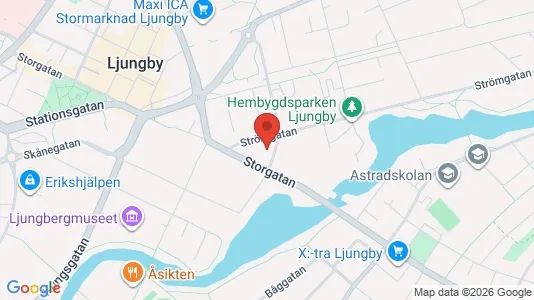 Lägenheter att hyra i Ljungby - kort over placeringen