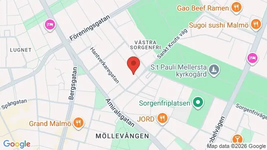 Lägenheter att hyra i Malmö Centrum - kort over placeringen