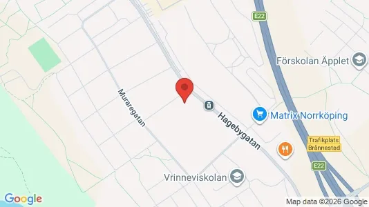 Lägenheter att hyra i Norrköping - kort over placeringen