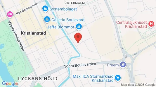 Lägenheter att hyra i Kristianstad - kort over placeringen