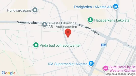 Lägenheter att hyra i Alvesta - kort over placeringen
