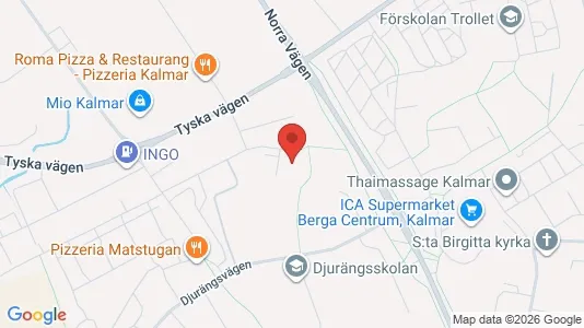 Lägenheter att hyra i Kalmar - kort over placeringen
