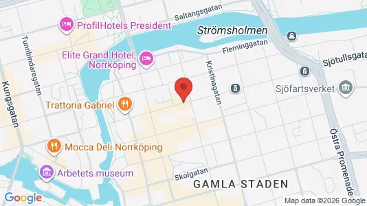 Lägenheter att hyra i Norrköping - kort over placeringen