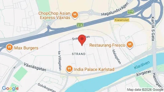 Lägenheter att hyra i Karlstad - kort over placeringen