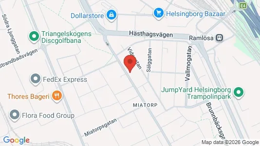 Lägenheter att hyra i Helsingborg - kort over placeringen