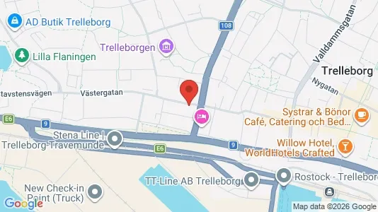 Lägenheter att hyra i Trelleborg - kort over placeringen