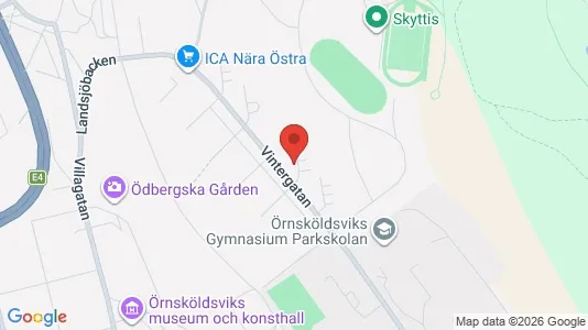 Lägenheter att hyra i Örnsköldsvik - kort over placeringen