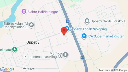 Lägenheter att hyra i Nyköping - kort over placeringen