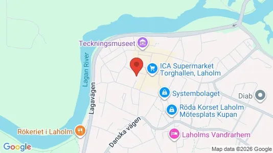 Lägenheter att hyra i Laholm - kort over placeringen