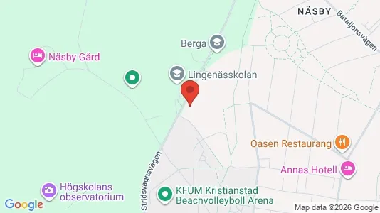 Lägenheter att hyra i Kristianstad - kort over placeringen
