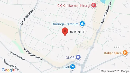 Lägenheter att hyra i Nacka - kort over placeringen