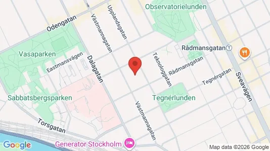 Lägenheter att hyra i Vasastan - kort over placeringen