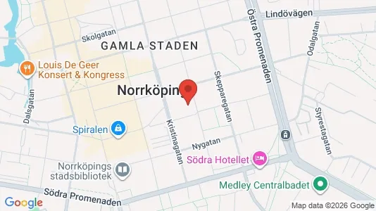 Lägenheter att hyra i Norrköping - kort over placeringen