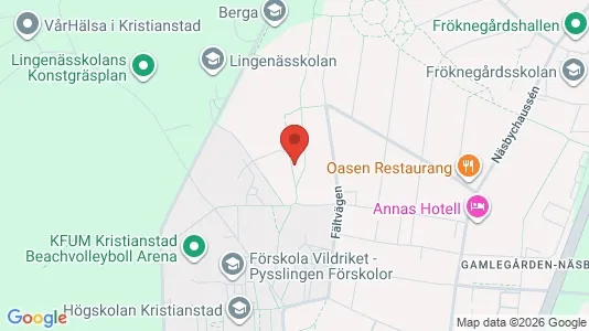 Lägenheter att hyra i Kristianstad - kort over placeringen
