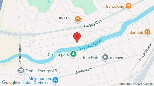 Lägenheter att hyra i Örebro - kort over placeringen