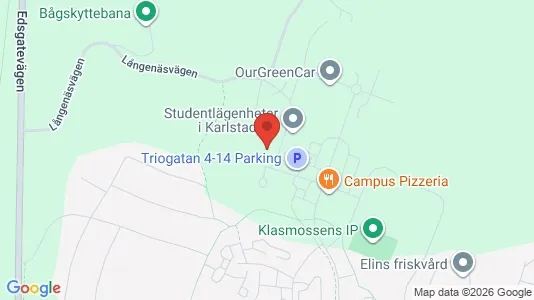 Lägenheter att hyra i Karlstad - kort over placeringen