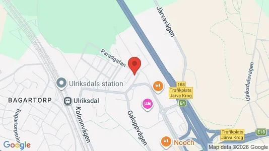 Lägenheter att hyra i Solna - kort over placeringen