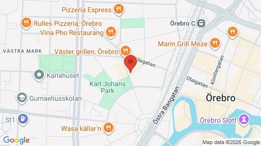 Lägenheter att hyra i Örebro - kort over placeringen