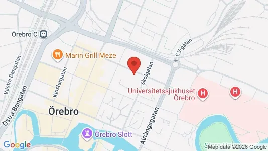 Lägenheter att hyra i Örebro - kort over placeringen