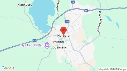 Hus att hyra i Norberg - kort over placeringen