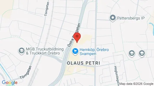 Lägenheter att hyra i Örebro - kort over placeringen