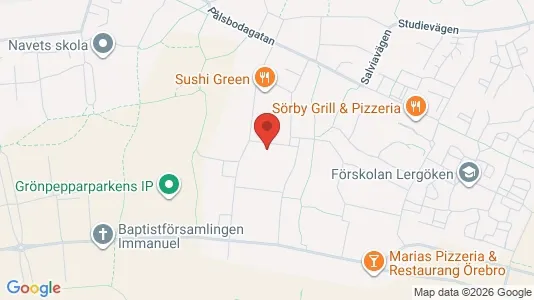 Lägenheter att hyra i Örebro - kort over placeringen