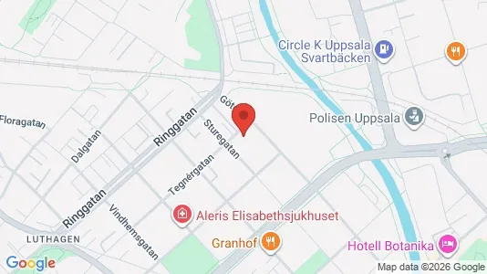 Lägenheter att hyra i Uppsala - kort over placeringen