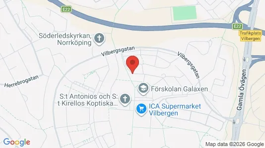 Lägenheter att hyra i Norrköping - kort over placeringen
