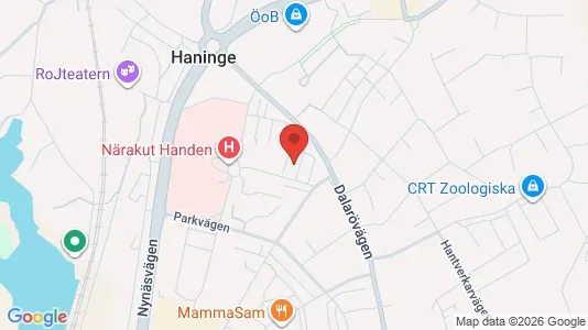 Lägenheter att hyra i Haninge - kort over placeringen