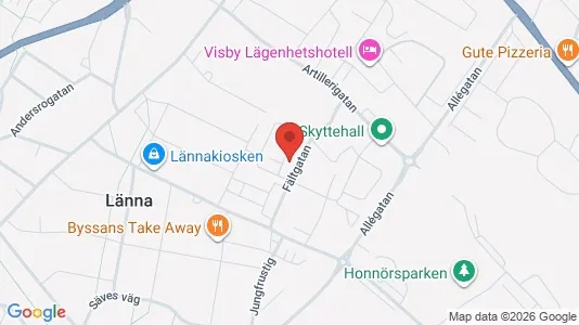 Lägenheter att hyra i Gotland - kort over placeringen