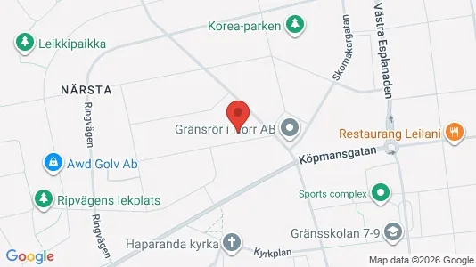 Hus att hyra i Haparanda - kort over placeringen
