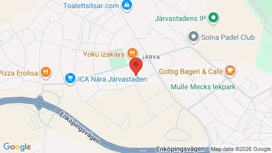 Lägenheter att hyra i Solna - kort over placeringen