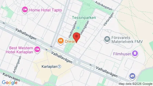 Lägenheter att hyra i Gärdet/Djurgården - kort over placeringen