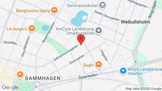 Lägenheter att hyra i Landskrona - kort over placeringen
